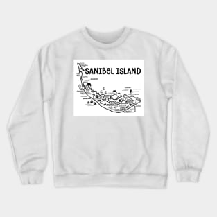 Sanibel Island Map Crewneck Sweatshirt